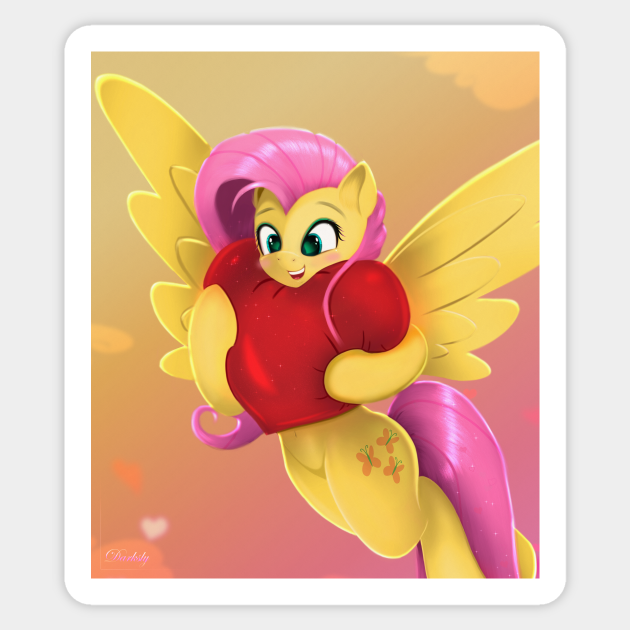 Fluttershy Heart And Hooves Day Valentines Day Sticker TeePublic